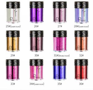 Pudaier 36 couleurs simples lèvres Glitter diamant libre Yeux Pigment poudre cosmétiques Make Up 3.5g clignotant Ombre à paupières 120pcs / lot DHL