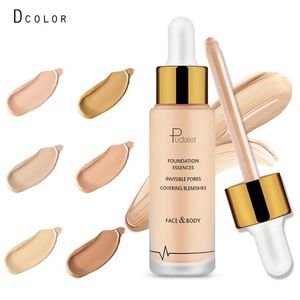 Pudaier Liquid Foundation Base Matte Liquid Makeup Concealer Couverture Complète Longue Durée Crème Pour Le Visage Blanchissant Éclaircir Contour Prim