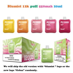 Puff 12k Puff Vape 12000 Vape 12k Vaper jetable 550mAh E Cigarettes 20ml POD POD PUDS BLUMIST 12000