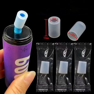 Puff jetable vape silicone embout buccal couvercle goutte à goutte pointe de test de silicium bouchons testeur de pointe de test en caoutchouc 9000 bouffées vaper cap plat rond anti-poussière emballage individuel