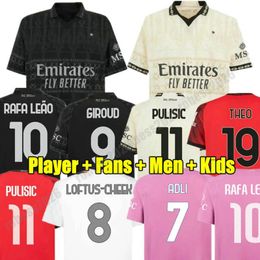 PULISIC 23 24 REIJNDERS Soccer Jerseys GIROUD DE KETELAERE AC MILANS RAFA LEAO REBIC Maillot de football Troisième 3ème Hommes Enfants Kit Uniformes 2023 2024 KOCHE LOFTUS-CHEEK THEO