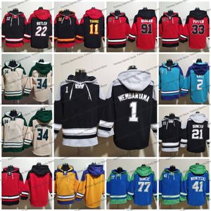 Sudadera con capucha Jersey de baloncesto Wembanyama Duncan Ball Retro 34 Shaquille Johnson Allen Jimmy Butler Doncic Dennis Pippen Rodman Ball Suéter joven Moda