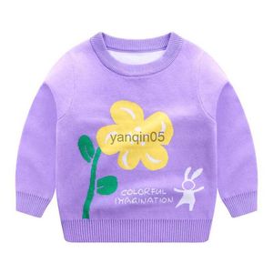 Pullover Jumping Meters NOUVEAUX FLORIES FLOIRES TODDLER GIRLS PULLES POUR L'AUTUME HIVER PURPLE PROVERS SPARTS DES VOITS BÉBÉ HKD230719