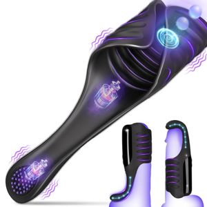 Jouets de pompe Tapotement réglable Masturbateur masculin Homme Agrandissement automatique du pénis Érection Vibrateur Entraîneur Stimulateur Prostate Adulte Sex Toys 231115