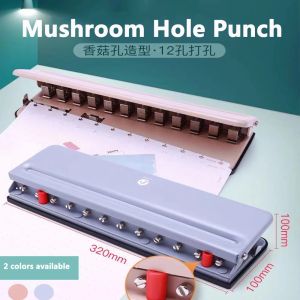 Punch Creative Mushroom Hole Shape Punch para H Planner Disc Ring Diy Diy Paper Cutter Ttype Puncher Craft Machine Oficinas Papelería