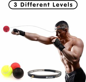 Punching Balls Boxing Ball on String Sports Speed Reactions MMA Fighting Training Karate Muay Thai Silicone Head Bands Kids Exercise Equipment 230824