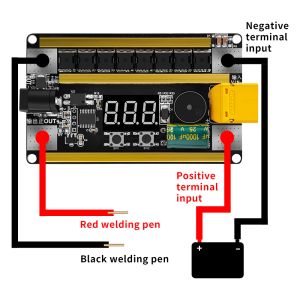 Puntlassers Mini Spot Souder Kit portable 18650 Lithium Battery Energy Storage 99 Gear Rajussible Spot Welding Machine PCB Circuit Circuit Board