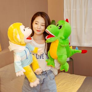 Puppets 60cm Large Animal Hand Puppet Children Soft Doll Funny Party Props Baby Story Doll Monkey Boy Plush Toys Kids Gift 230714