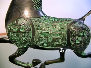 Pur bronze équitation Feiyan antique antique bronze cheval ornements chinois salon mariage artisanat décorations pour la maison
