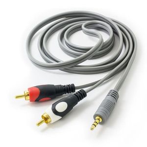 Câble audio gris cuivre pur câble haut-parleur câble 3.5/2RCA câble audio épais OD 9.5MM