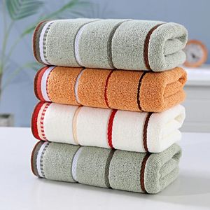 Serviette rayée en pur coton pour adultes, serviette de salle de bain pour hommes et femmes, lavage du visage, séchage rapide, douce, haute Absorption