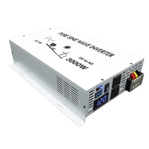 Onduleur d'onde sinusoïdale Power 3000W 24V à 220V Convertisseur de batterie du générateur de générateur d'ondulateur de panneau solaire 220V 12V / 48V