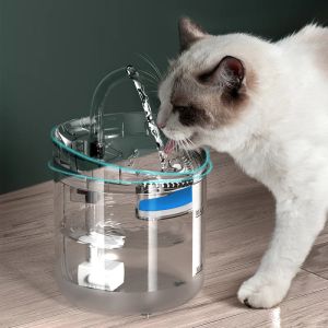 Purificateurs Cat Fountain Fountain Automatic Filter Pet Water Dispenser Pet Smart Drinker pour chats USB Powered Automatic Sensor Drinker Fountain