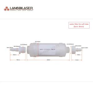 Purificateurs Dispositif de filtre purifie à l'eau pour 7558081064NM Machine d'épilation au laser à diodes de beauté Installation pour le tube souple de 8 mm