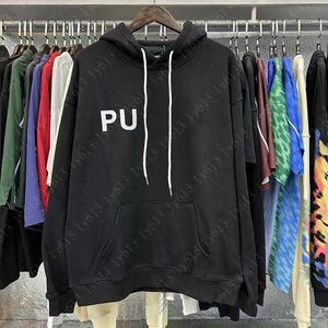 Sweats à capuche de marque violette pour hommes Pull à capuche graphique Lettre Même couleur Couple brodé Pull à manches longues Sweat à capuche Designer