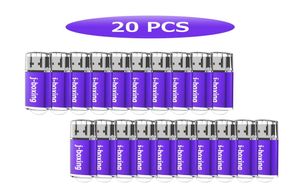 Purple Bulk 20 unidades de memoria USB rectangular de 256 MB, memoria USB de alta velocidad, almacenamiento para computadora, portátil, tableta 2318697