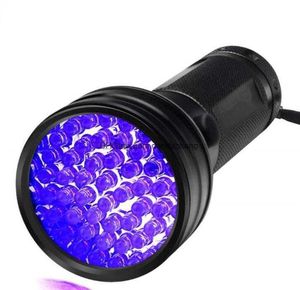 Purple Lights Pet Urine 51 Led violet Detector Flashlight 395nm UV Ultraviolet Blacklight Lampes de poche inspection lampe de détection de jade Chien Taches Torches