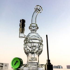 Glass Bong Fab Egg Bongs con clavo de titanio y tapa Hookahs Showerhead Perc Pipes Recycler Dab Oil Rigs Faberge Water Pipe MFE01