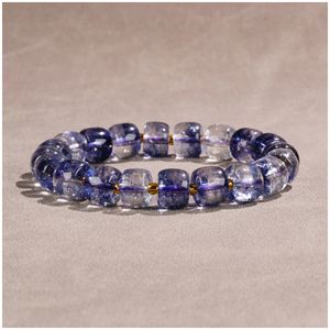 Purple Quartz Jade Bracelet de perles élastiques Bracelets de perles Femmes Bracelets pour hommes Bracelets de mode Bijoux pour femmes Bracelets de bijoux de créateur