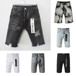 Purple Jeans Shorts Men Designer Shorts Summer Purple Brand Denim Short Pantal