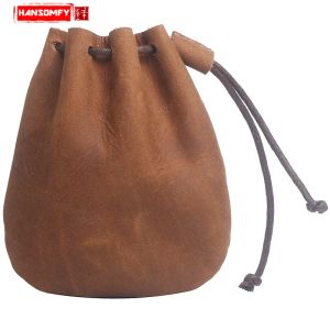 Bolsos monedas monedas billetera retro pura bolso de cuero genuino bolso de viga con láminas con auriculares hechas a mano de caballo de caballos locos originales