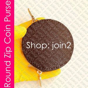 Monederos Diseño de lujo MultiPochette Accessoires 'ROUND ZIP COIN PURSE Designer Zippy Mini Organizador Monedero Bolso Charm Key Card Hol