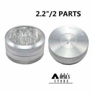 Molinillo de humo Sharpstone original Tapa limpia 2,2 pulgadas 2 piezas con botón Empuje Aluminio Piedra afilada Fábrica Acabado liso DHL 2553