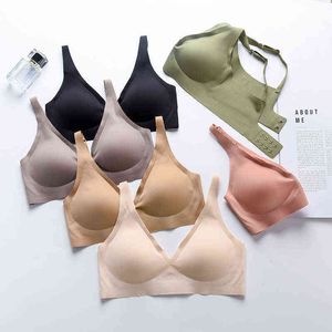 Push Up Lady Brasserie 3/4 Cup Forma Reunida Lingerie Mulheres Pequeno Peito Sem Underwire Sexy Bra Não-Slip Estilo 211217