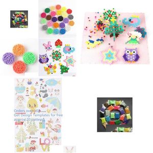 Puzzles 10 sacs de recharge de perles solides, 24 couleurs, ensemble de panneaux perforés, jouets éducatifs, peinture, jeu de puzzle, vente en gros, Dr Dh1Ov