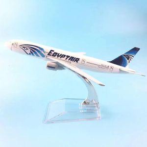 Rompecabezas Rompecabezas 3D 16 cm Modelo de avión de aleación de metal EGIPTO Air Airways Boeing 777 B777 Airlines Avión con soporte Aviones juguetes para niños Gif