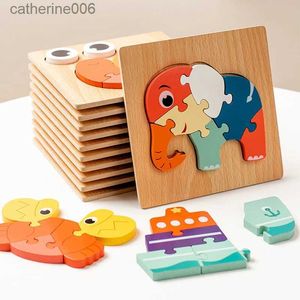 Puzzles bébé 3D animaux Puzzles en bois jeu intelligent Montessori apprentissage jouets éducatifs pour enfants Puzzle ToysL231025