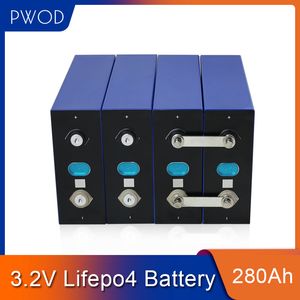 PWOD 4 pièces Grade A LiFePO4 3.2V 280Ah cellules pour 12V280Ah système de stockage d'énergie solaire domestique batterie RV avec barres omnibus EU US TAX FREE