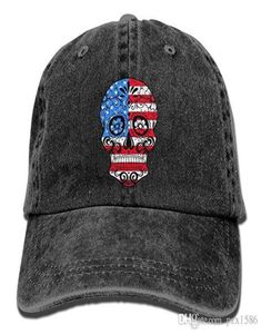 PZX Baseball Cap for Men Women Flag American Sugar Skull Women039s Jeans de algodón Ajustable Hat Multicolor Opcional 8968753