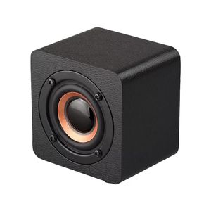 Q1 Altavoz Bluetooth Mini Subwoofer portátil de madera para Smartphone Tablet Laptop Wireless para teléfono móvil