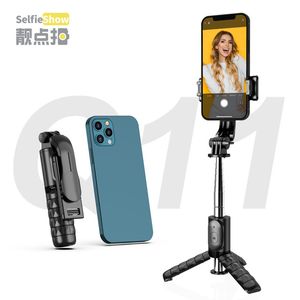 Q11 Bluetooth inalámbrico Selfie Stick plegable mini trípode monopié extensible con obturador remoto para iPhone IOS Xiaomi teléfono Android