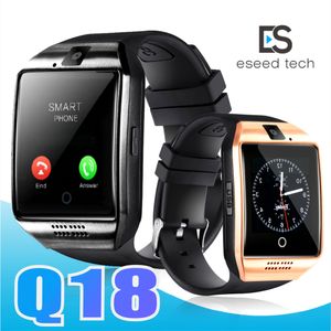 reloj inteligente Q18 relojes Bluetooth relojes inteligentes Q18 para los teléfonos Android Bluetooth SmartWatch con la tarjeta de la cámara Q18 TF de la ayuda SIM