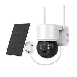 Caméras solaires Q6 3MP CMOS Auto Tracking 4G Solar Security Dome Smart Battery CCTV Camera