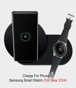 Chargeur sans fil rapide Qi 2 en 1 pour Samsung gear S3 S4 chargeur Galaxy S9 S8 S10 note 10 is 98 charge rapide 2851974