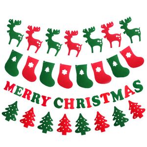 QIFU Bannière de Noël Guirlande Joyeux Noël Décor pour la maison Navidad Noel 2021 Ornements de Noël Décor de Noël Nouvel An DHL GRATUIT