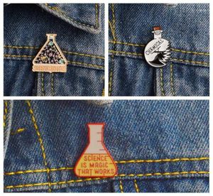 QIHE bijoux Science chienne broches broches Badges X Science est magique qui fonctionne expérience tasse amant cadeau 17771964