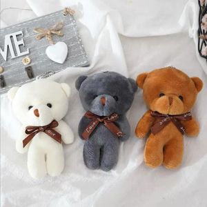 Animaux en peluche festival saint valentin pendentif siamois ours en peluche noeud papillon ours sac accessoires petit cadeau poupée porte-clés cadeaux pour les enfants