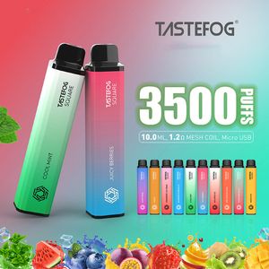 QK Tastefog Elf Bars Vape jetable 3500 Puffs Kit ecig rechargeable carré en gros