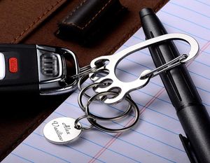 QOONG 2017 Big Feet Key Chain Silver Metal Car Key Ring Honder pour hommes Femmes Taies Plongés Horse avec 4 clés Y558325415