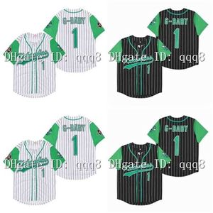 QQQ8 Air01 Movie Hardball # 1 Jarius G-Baby Evans White Dewayne Warren Cousée Kekambas Film Black White Baseball Jerseys Size S-xxxl