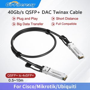 Câble DAC QSFP Ethernet 40 Go QSFP + Câble Twinax Copper Twinax de fixation passive 0,2 m ~ 7m pour Cisco, HW, Mikrotik Fiber Optic Equipment