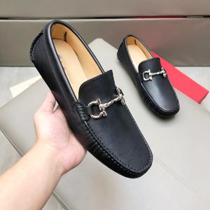 Zapatos de vestir de diseñador de calidad para hombres formales para hombres suaves Zapatos de cuero genuino Moler Hebilla de metal Hombres negros Oxfords de negocios Zapatos de cuero casuales