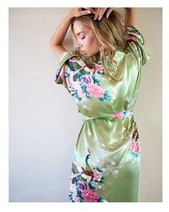 Kimono en soie de mariage pour femmes japonaises de qualité Robe de mariée Geisha Peacock Blossom Robe de nuit Pyjamas 9 couleurs disponibles Livraison gratuite