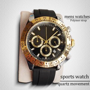 Mouvements de quartz Montres de luxe Mentières Men de 40 mm en acier Watch BlackStrap WatchStrap Casual Classic Classic Style Fashions Modern Designer Watches Wristswarchs