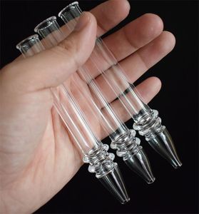 Quartz Rig Stick Nail Mini Nectar Collector avec des embouts de filtre transparents Testeur Tube de paille de quartz Conduites d'eau en verre Accessoires pour fumeurs