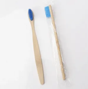 Quatily Fashion Brosse à dents en bambou Brosse à poils doux Brosse à dents en bambou naturel Couleur arc-en-ciel Soins bucco-dentaires Hôtel Jetable Maison Fournitures de bain en gros